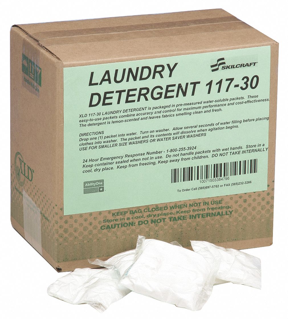 ABILITY ONE Laundry Detergent, Cleaner Form Powder, Cleaner Container