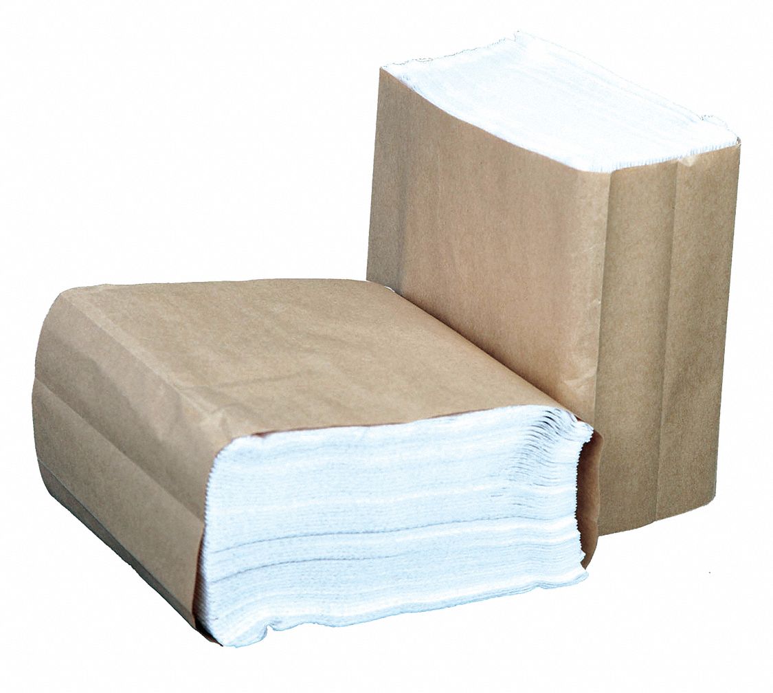 ABILITY ONE 1/4 Fold Dispenser Napkin, Plain White Folded Size, 6000 PK