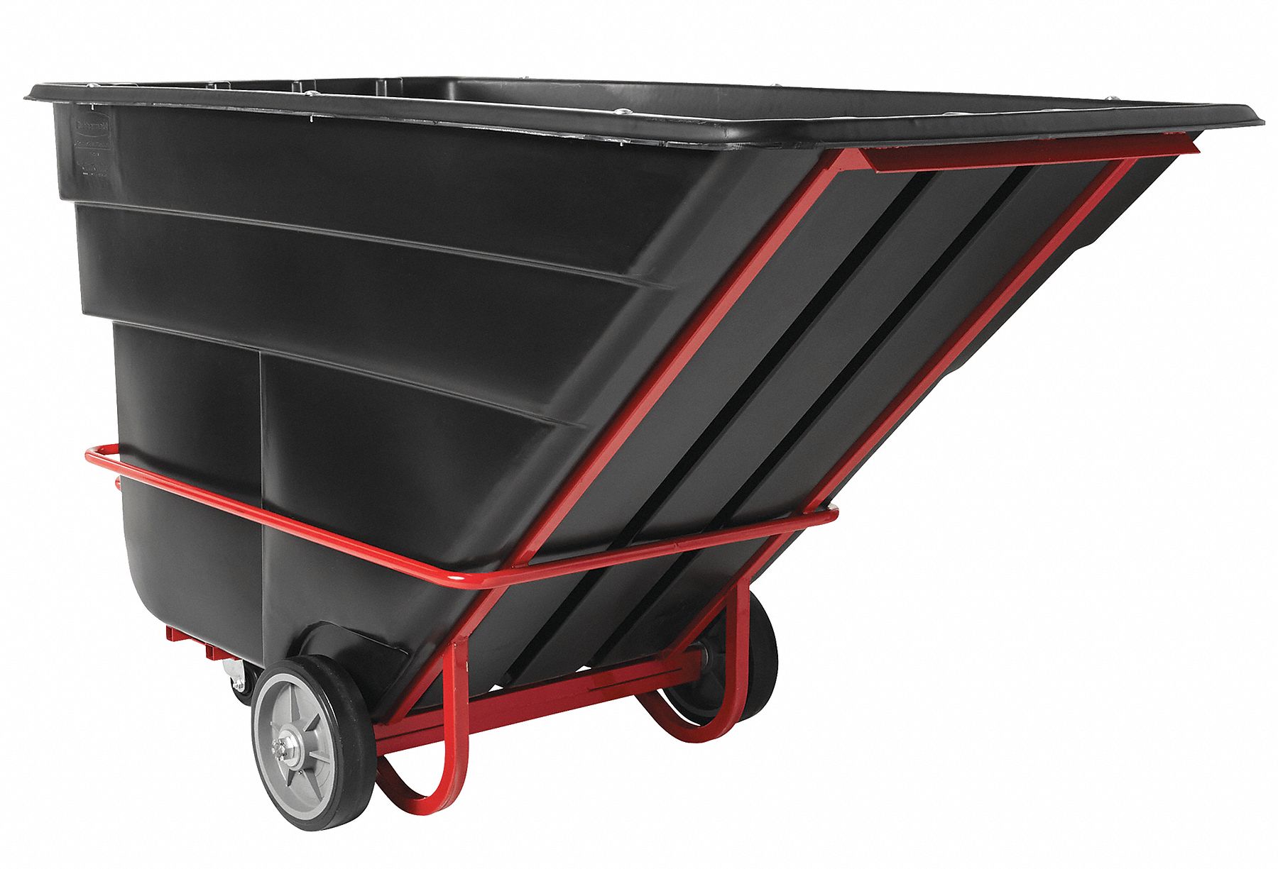 RUBBERMAID COMMERCIAL PRODUCTS Black Tilt Truck, 40.5 cu. ft. Capacity