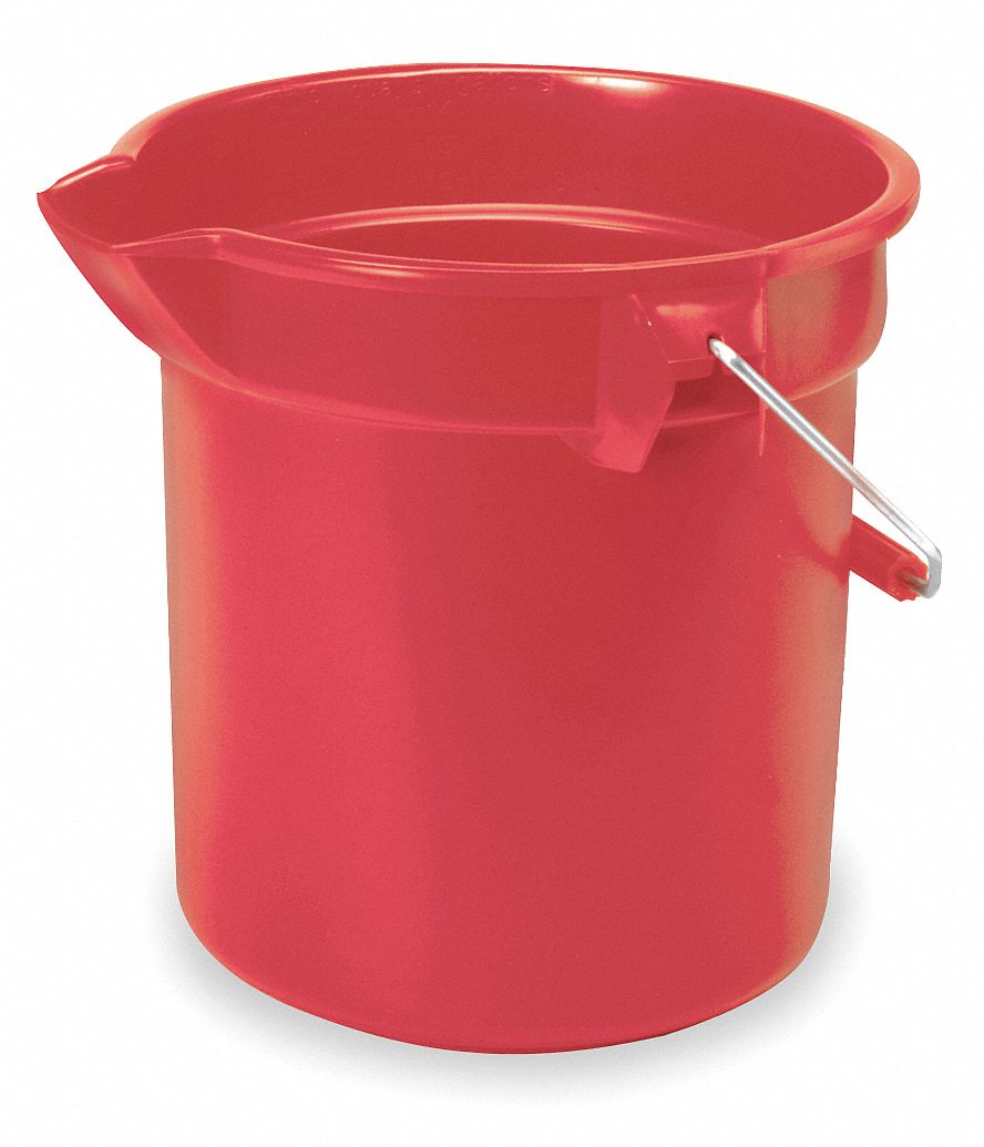 RUBBERMAID COMMERCIAL PRODUCTS Bucket, 31/2 gal., Red 3U661