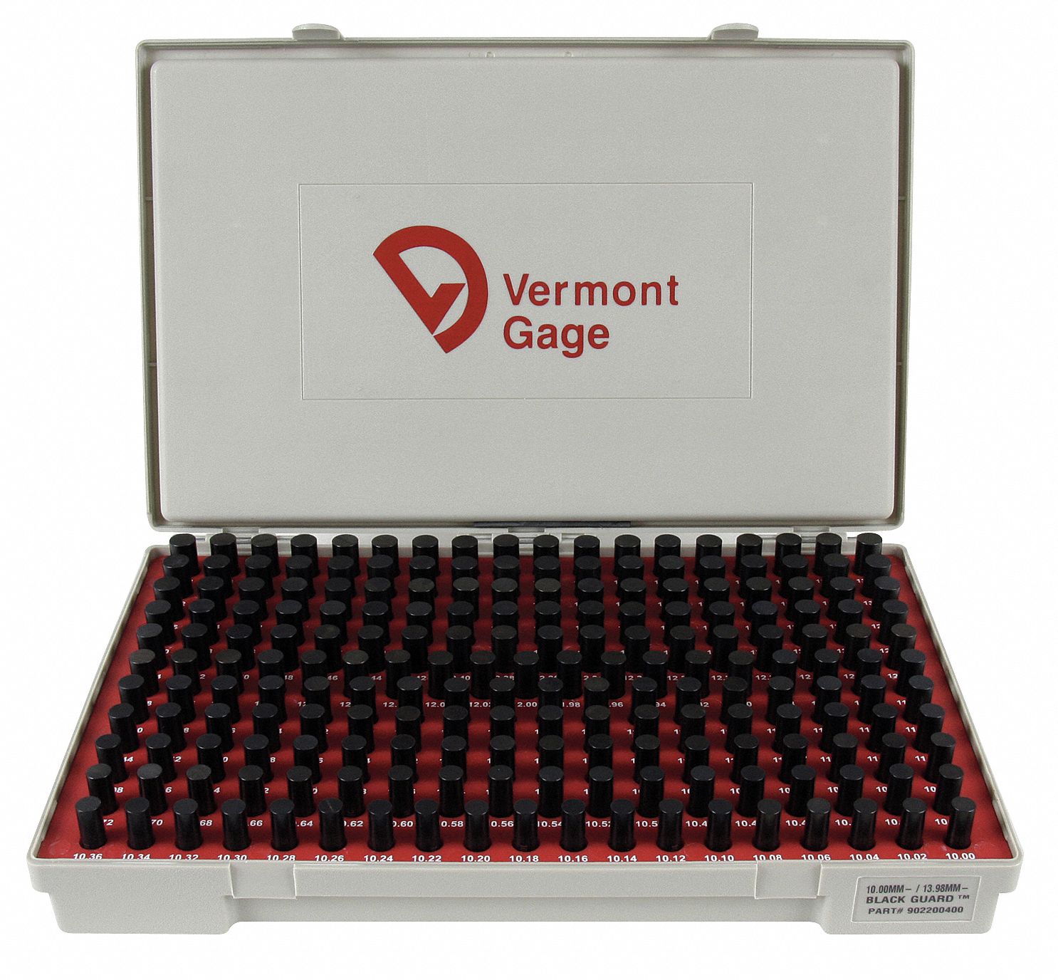 VERMONT GAGE, 10.00 to 13.98 mm Dia Range, 200 Gauges, Black Oxide