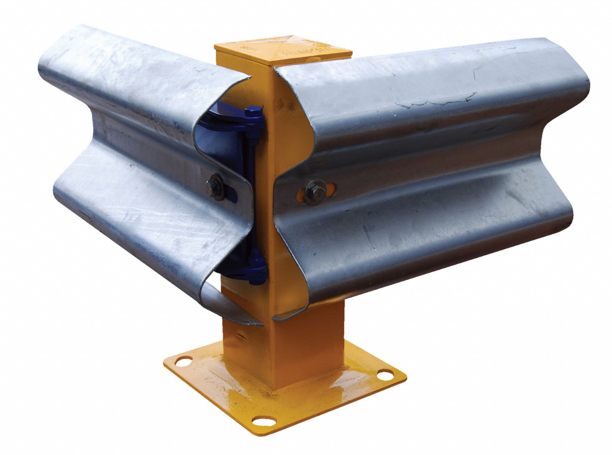 GRAINGER APPROVED Steel Guard Rail Mounting Bracket, Blue, 1 EA 5MKD2