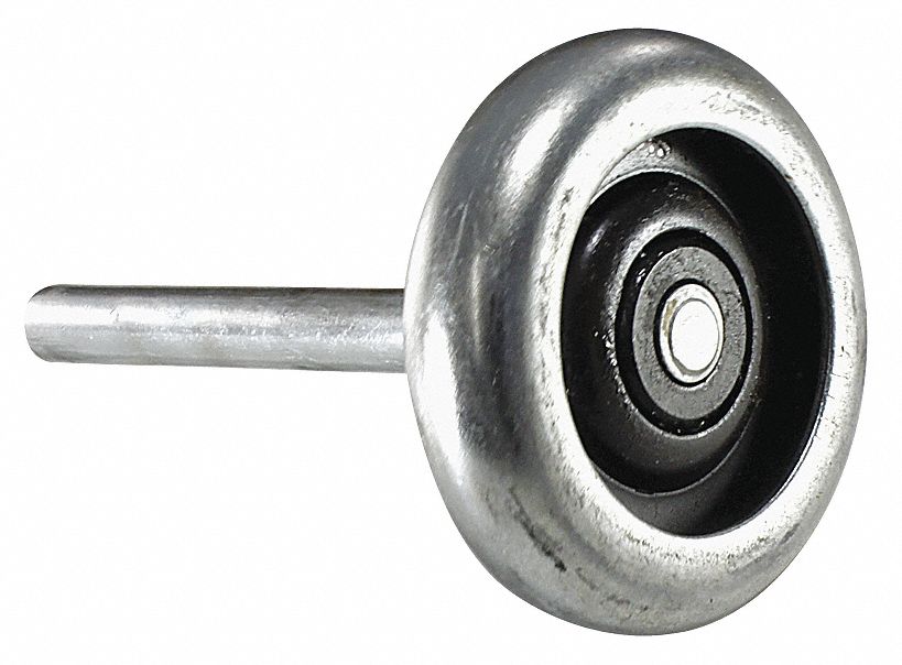 AMERICAN GARAGE DOOR SUPPLY Garage Door Roller, Short Stem, Steel, Mill