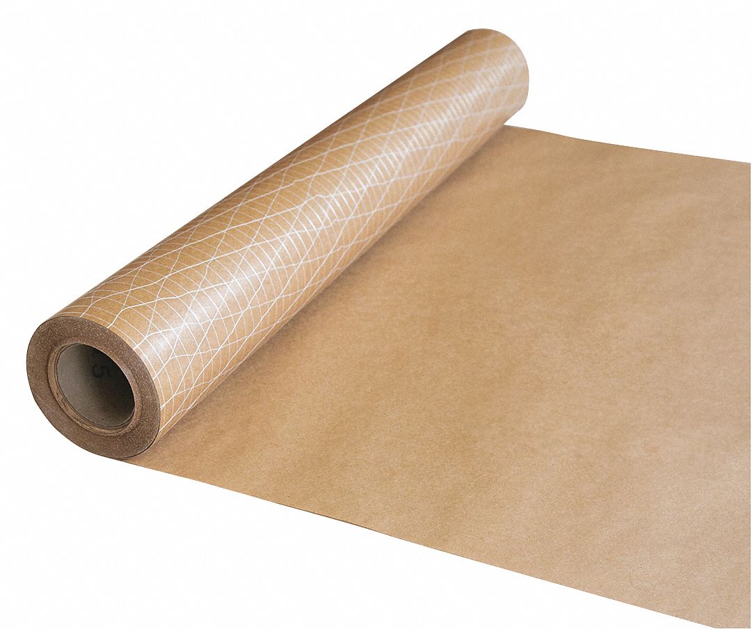 PLASTICOVER Kraft Paper, 200 ft Length, 36 in Width, Fiberglass Scrim