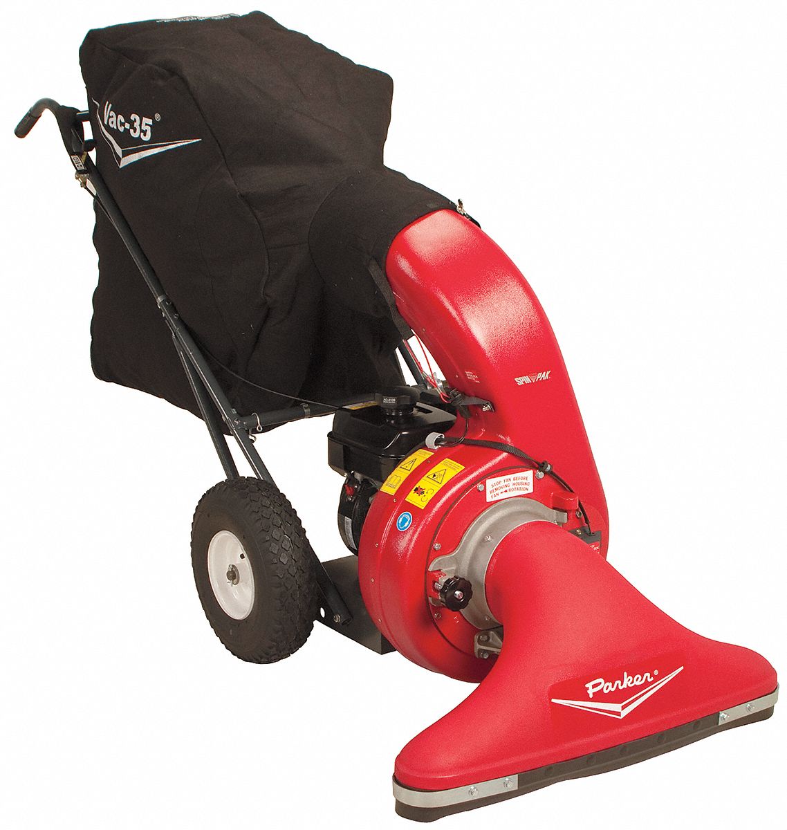 PARKER Outdoor Litter Vacuum, Drive Type Push, Bag Volume 67.3 gal