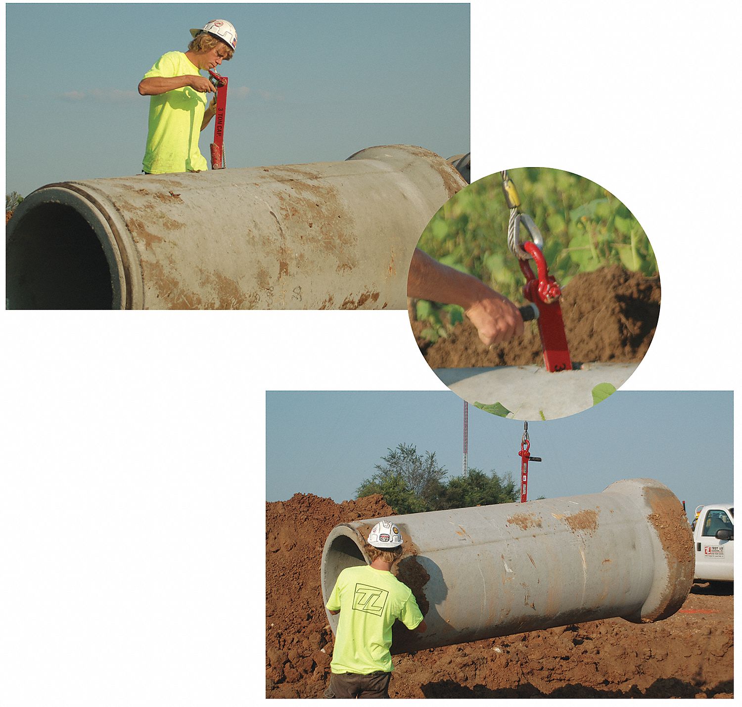 CALDWELL Pipe Pick, 3,000 lb, Pipe Lifting Hole Diameter 2 in, Min. Pipe Inside Diameter 12 in