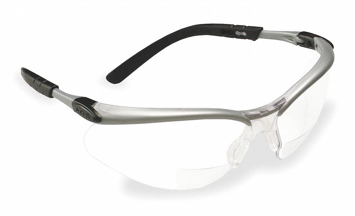 3M Clear AntiFog Bifocal Safety Reading Glasses, +2.5 Diopter 5PA85