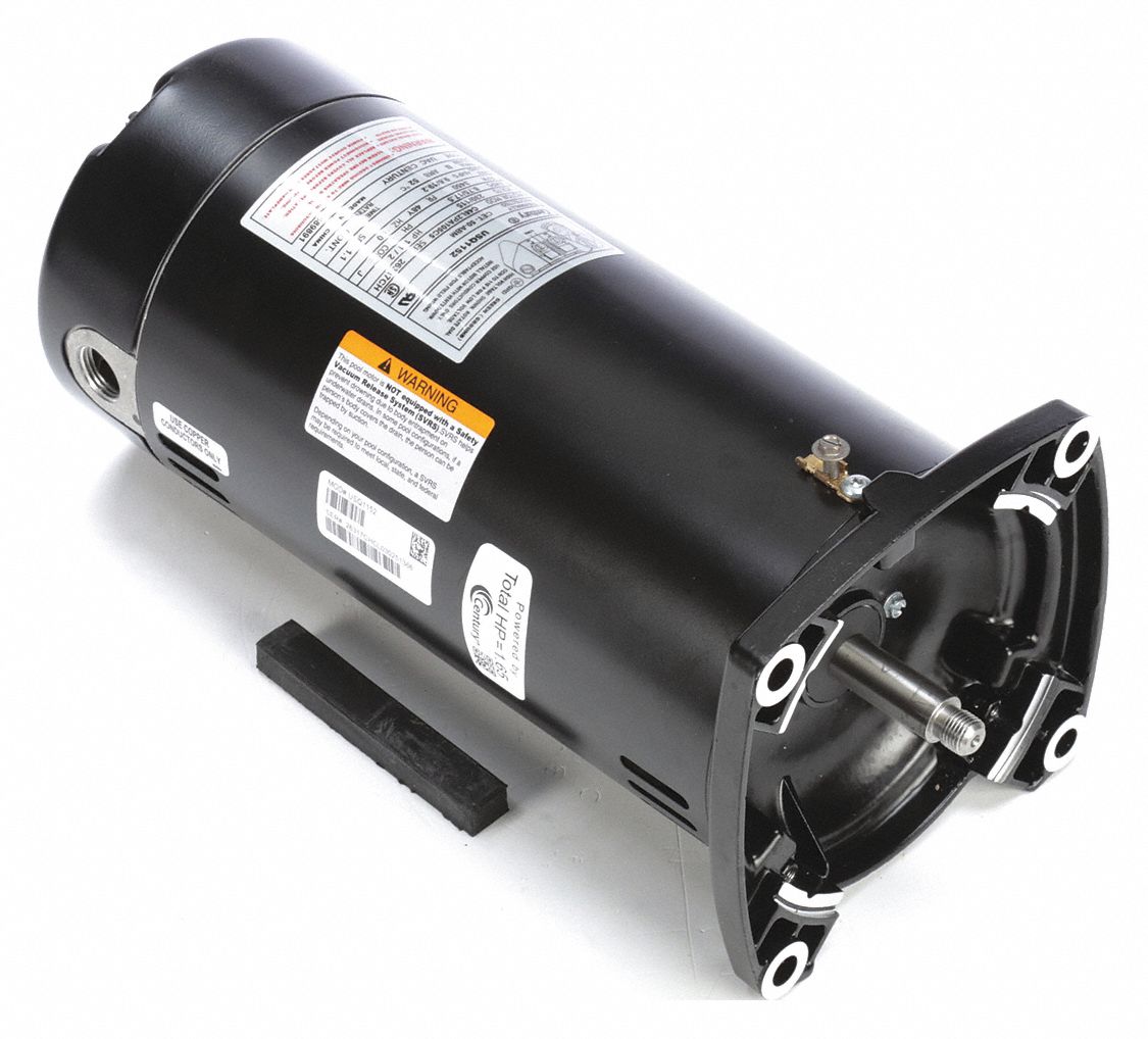 CENTURY 1 1/2 HP Square Flange Pool Pump Motor, CapacitorStart, 3450