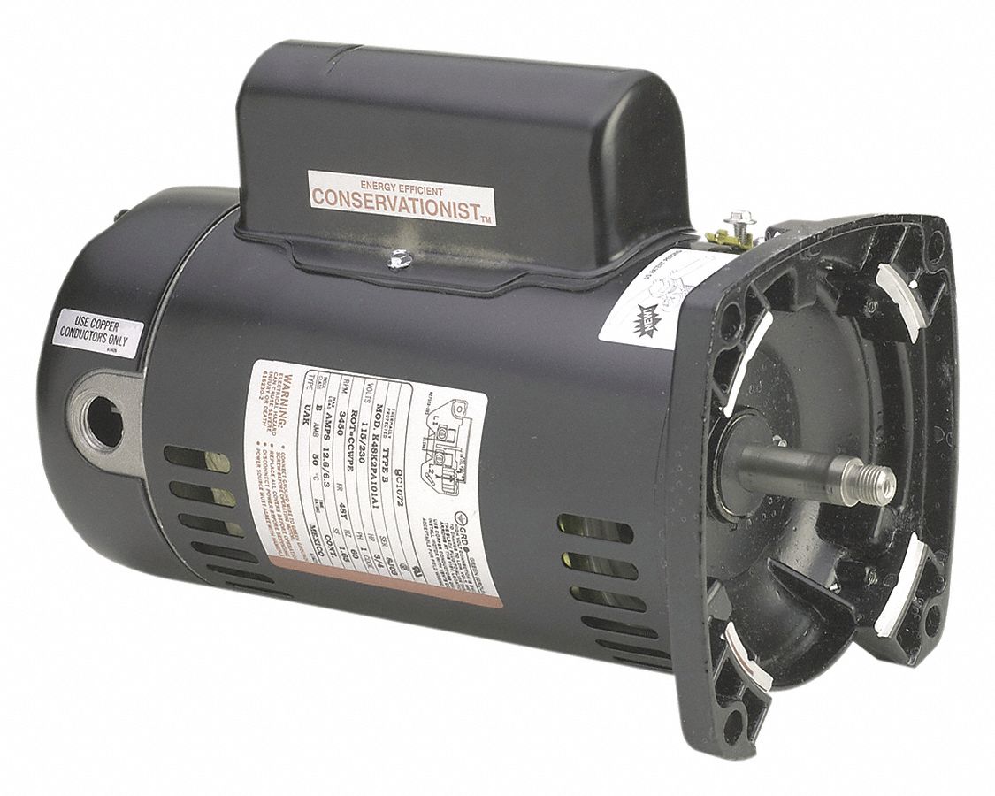 CENTURY Pool Pump Motor, 2 HP, CapacitorStart/Run, Nameplate RPM 3,450