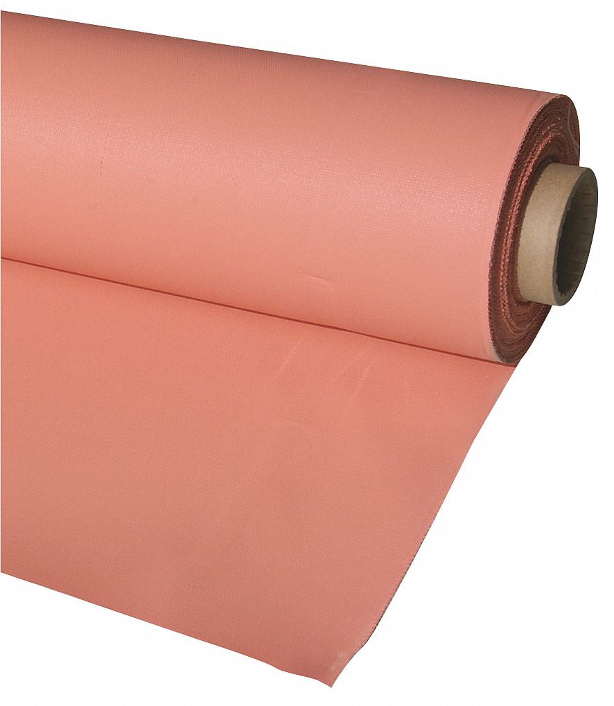HI TEMP, SiliconeCoated Fiberglass, 5 ft Wd, Welding Blanket Roll
