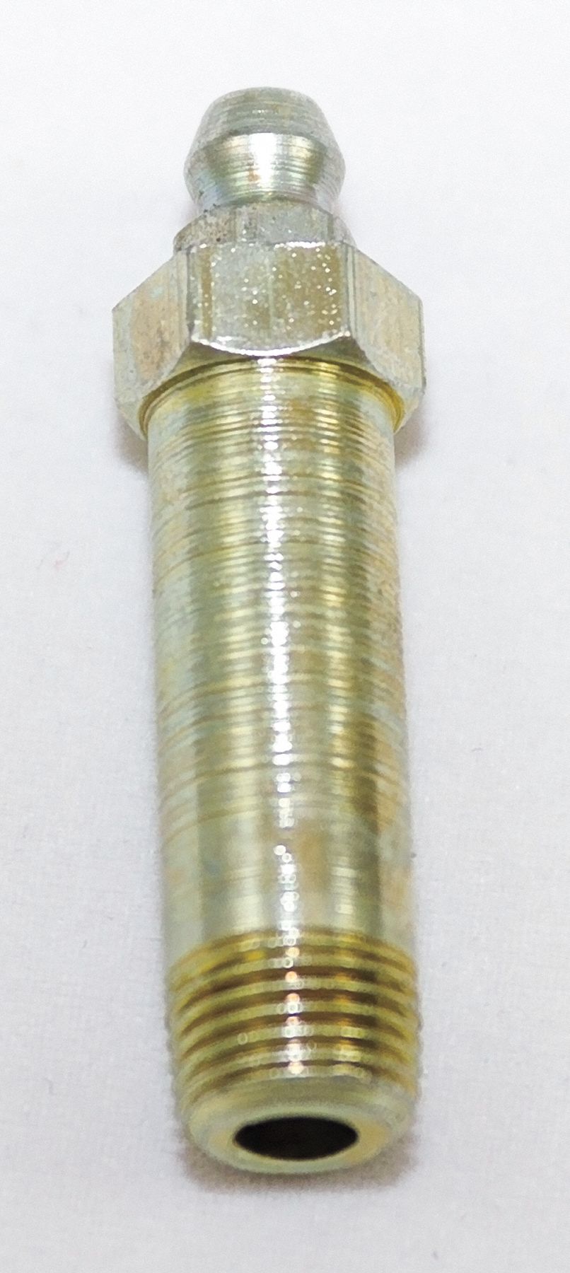 GRAINGER APPROVED Standard Grease Fitting, 1/8"27 PTF, Straight, ZincPlated Steel, PK 10