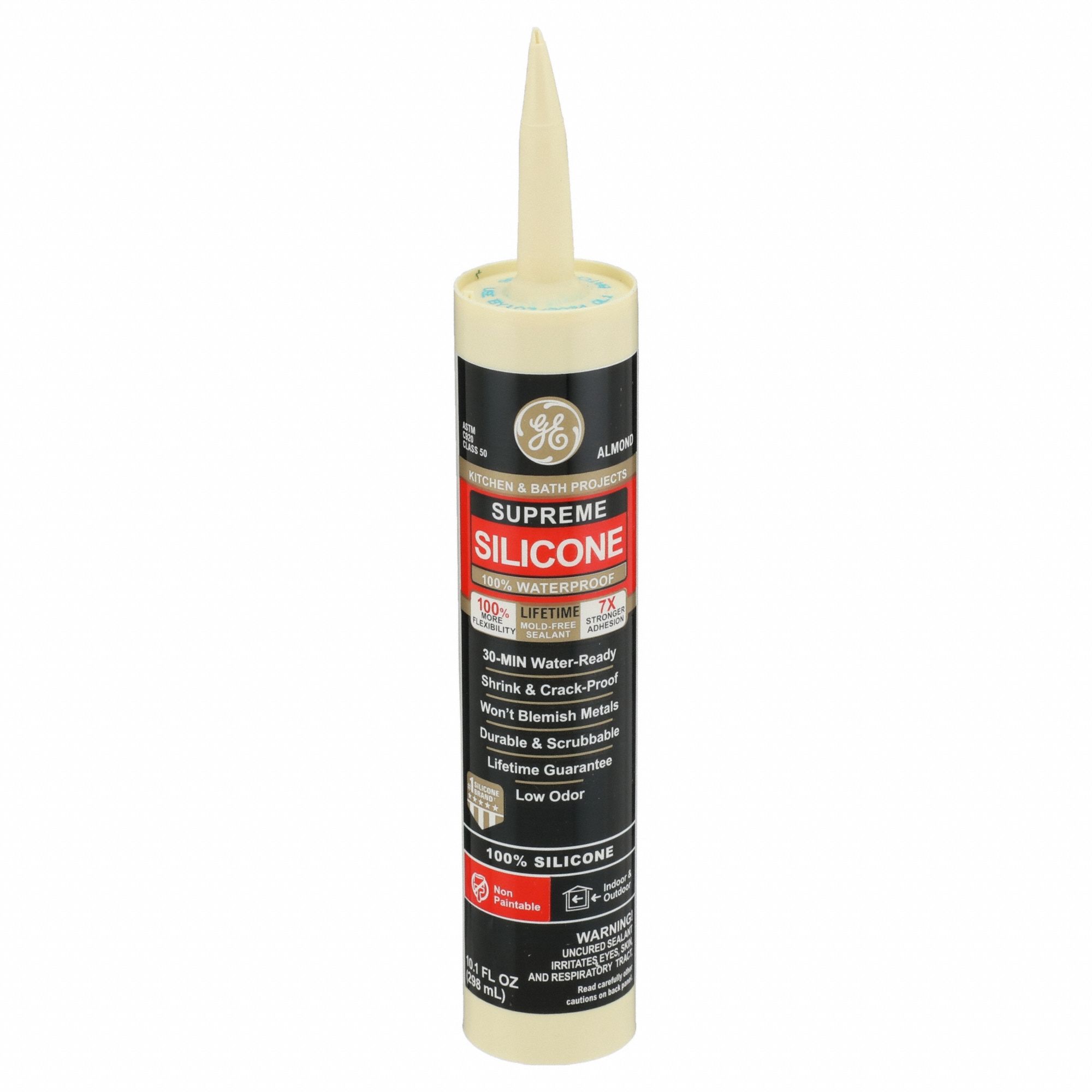 GE, Supreme Silicone, Almond, Silicone Sealant 5PWD52821632 Grainger