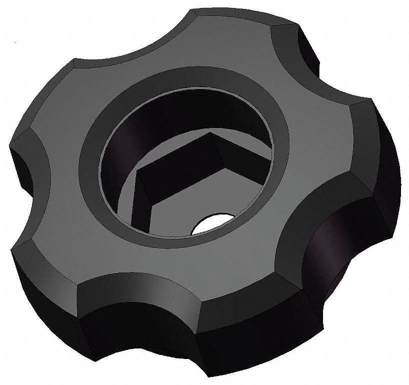 INNOVATIVE COMPONENTS Hand Knob, Hex Hole for Bolts/Cap Screws/Nuts