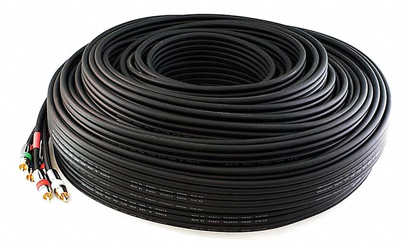 MONOPRICE RCA Audio/Video Cable 100 ft Lg, Black, 27