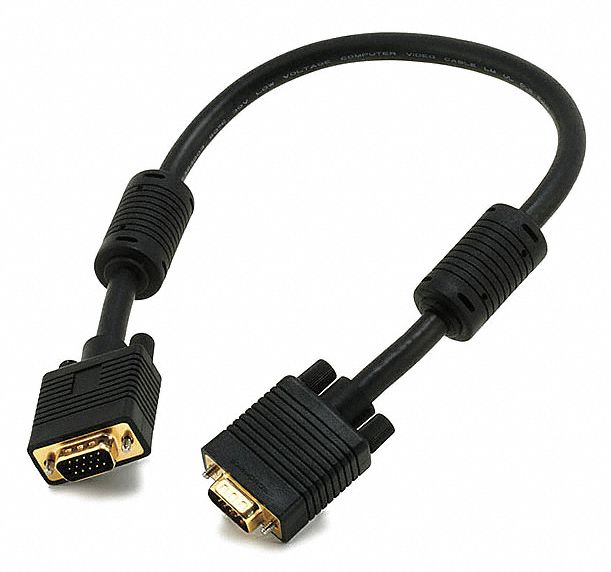 MONOPRICE 1.5 ft Computer Video Cable, SVGA (HD15) Male to Male, Black