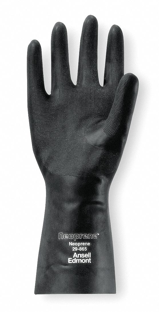 ANSELL Chemical Resistant Gloves, 9, Glove Materials Neoprene, 1 PR