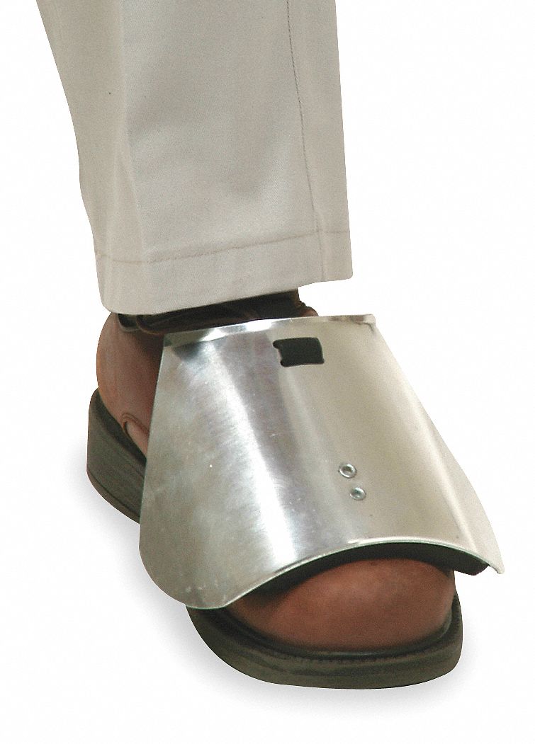 GRAINGER APPROVED Foot Guard, Unisex, Universal Size, Aluminum, 1 PR