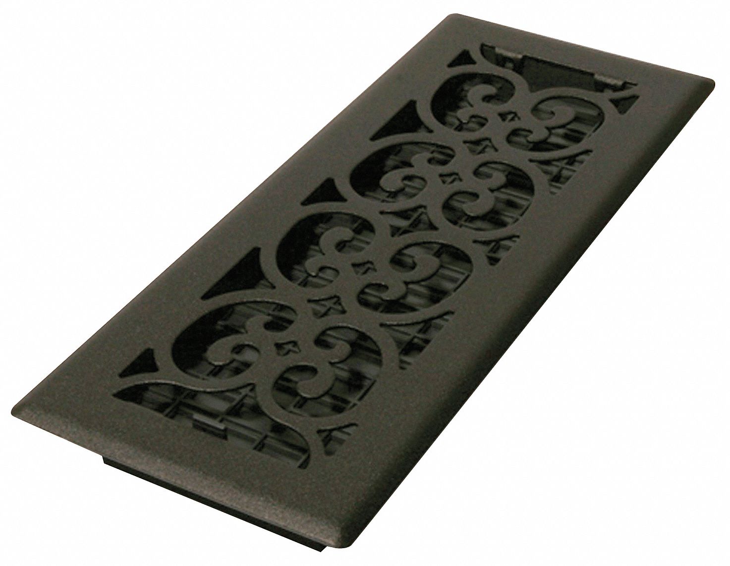 DECOR GRATES Floor Register, 4x12, Textured Black, 11 57/64 in Max
