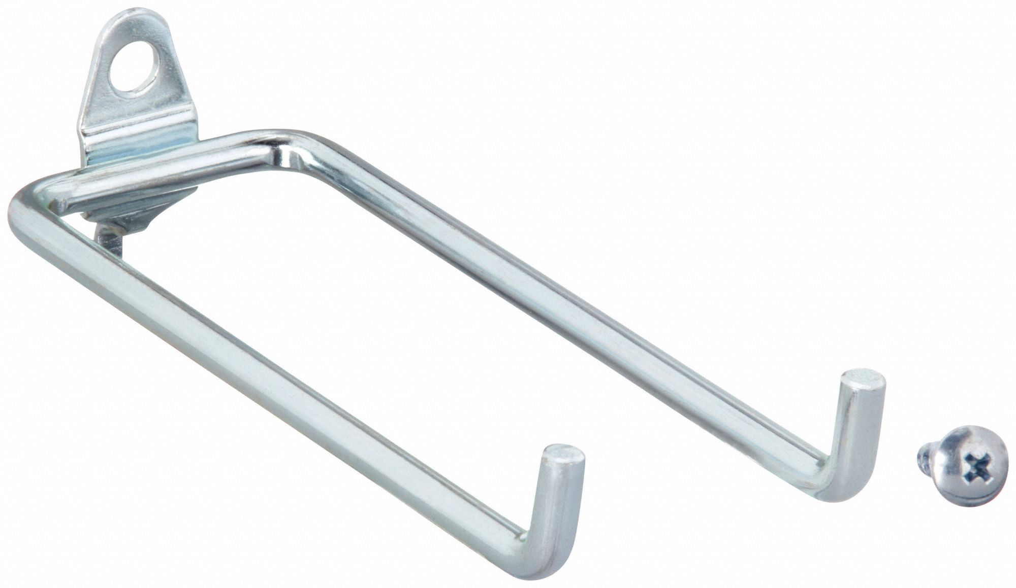 1/4 in Peg Hole, For 1 in Pegboard Hole Spacing, Double Rod Pegboard Hook 5TPD75TPD7 Grainger