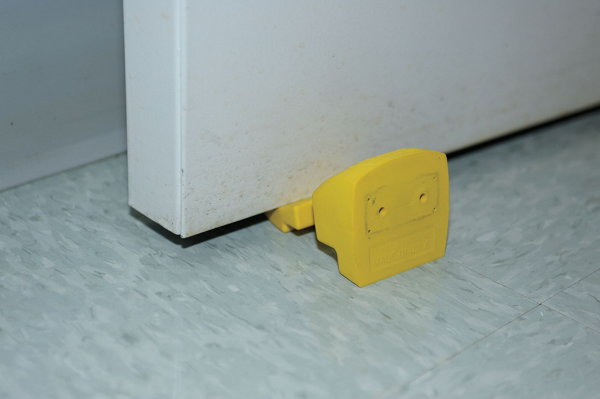 TOLCO Door Wedge, Yellow, 4 in Length, 2 1/4 in Height, 2 1/2 in Width