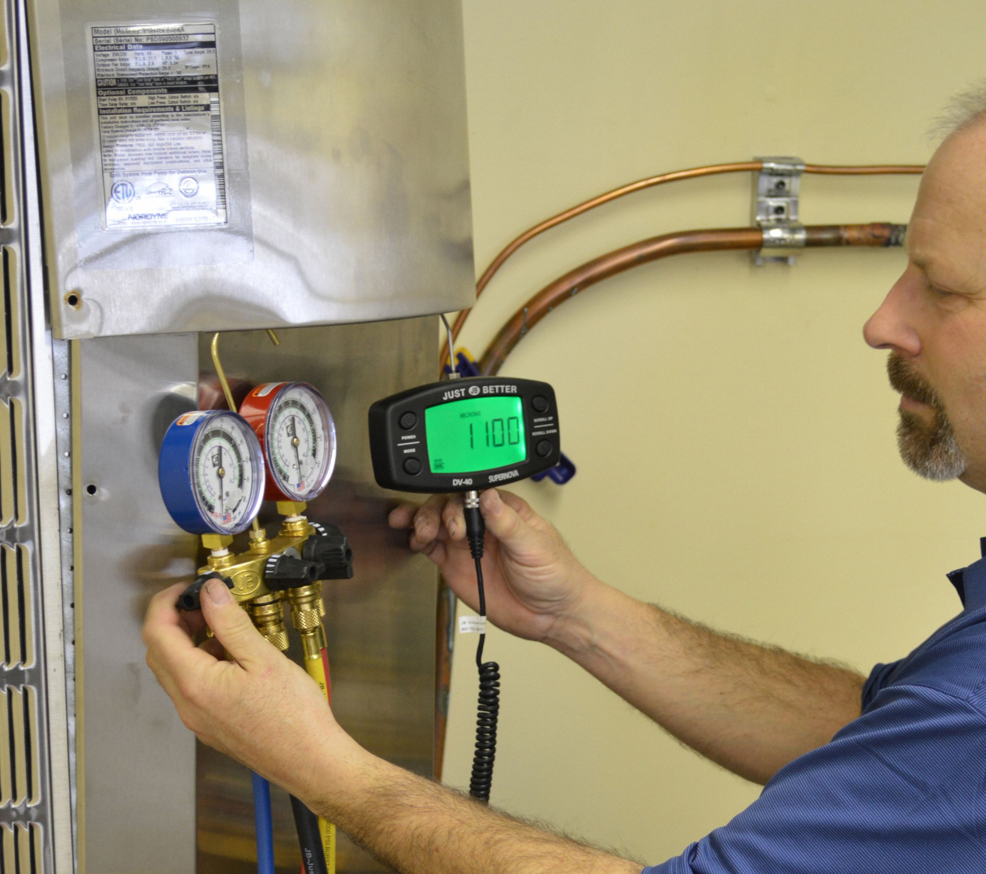 JB INDUSTRIES Micron Gauge, LCD Display, Measuring Range 10 to 200,000