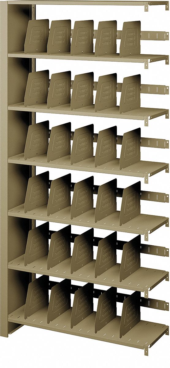 TENNSCO, AddOn, 6 Shelves, Open File Shelving 5UFA3127648AC Grainger