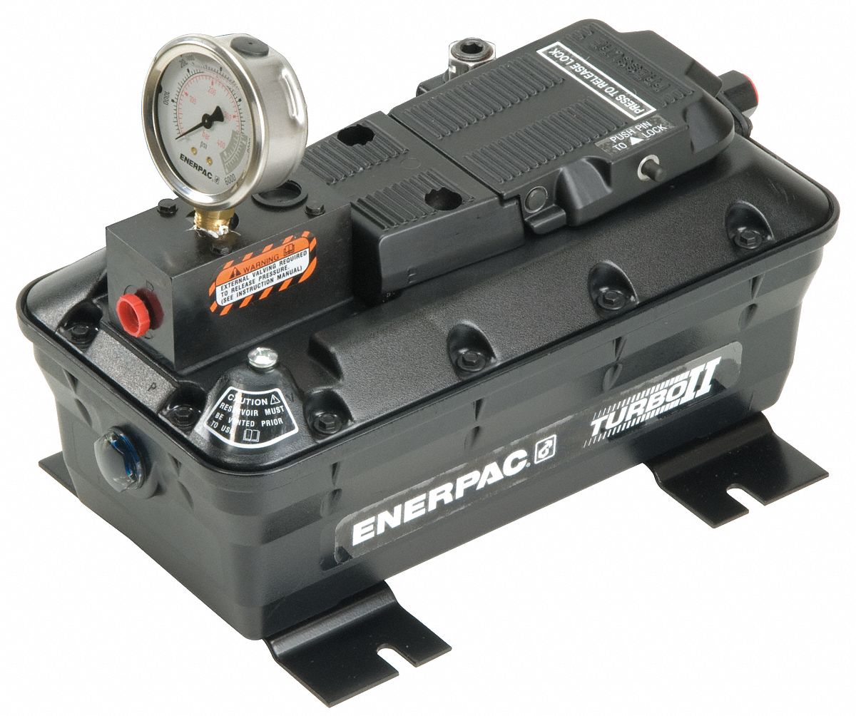 ENERPAC Air Powered Hydraulic Pump; Capacity (PSI) 1250 to 5000 5UXA8PACG5002SB Grainger