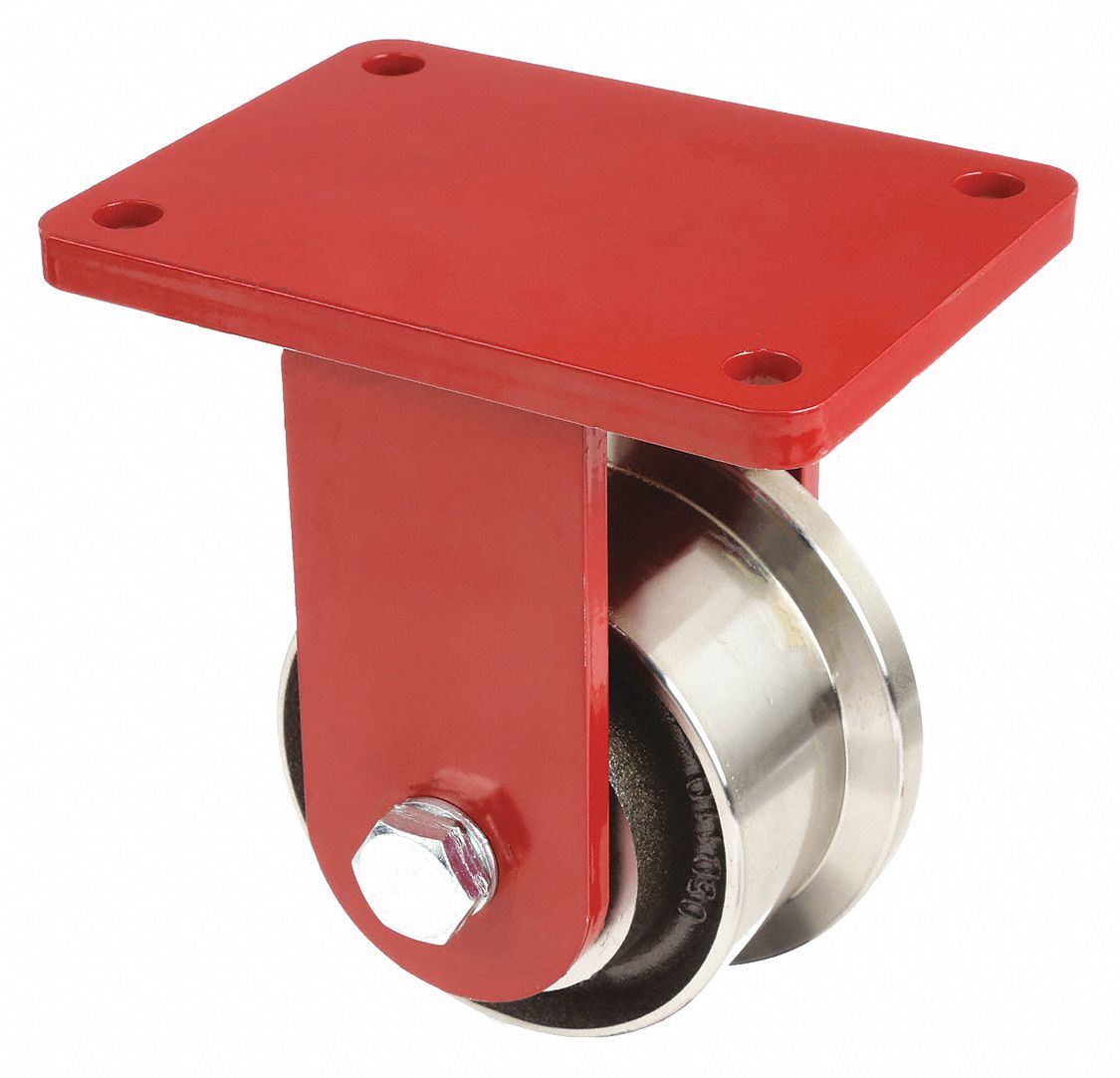 HAMILTON, 5 in Wheel Dia., 4300 lb, SingleFlange TrackWheel Plate