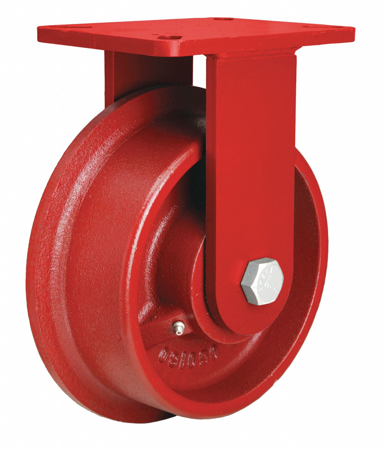 HAMILTON SingleFlange TrackWheel Plate Caster, Rigid, 3000 lb., 8
