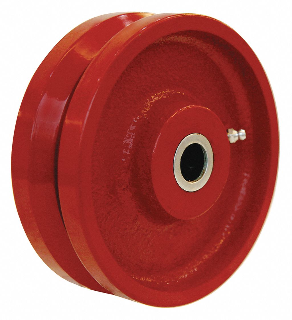 GRAINGER APPROVED VGroove Track Wheel, 6 in Wheel Dia., 1000 lb Load Rating 5VJ805VJ80
