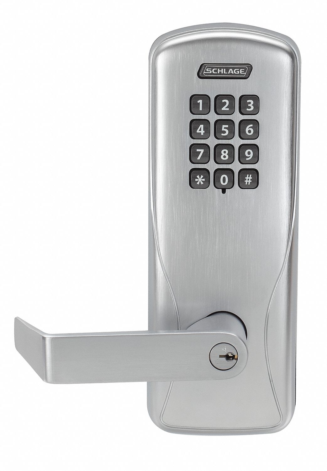 SCHLAGE ELECTRONICS Electronic Keyless Lock, 2-3/4 in Backset