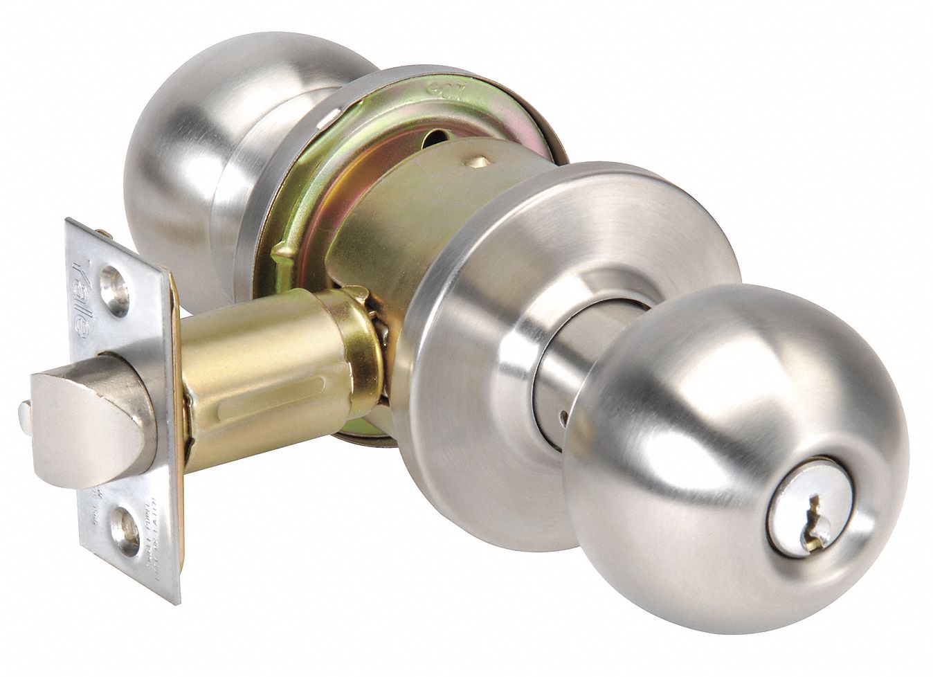 YALE Medium Duty Entrance 4600Series Knob Lockset, Satin Stainless
