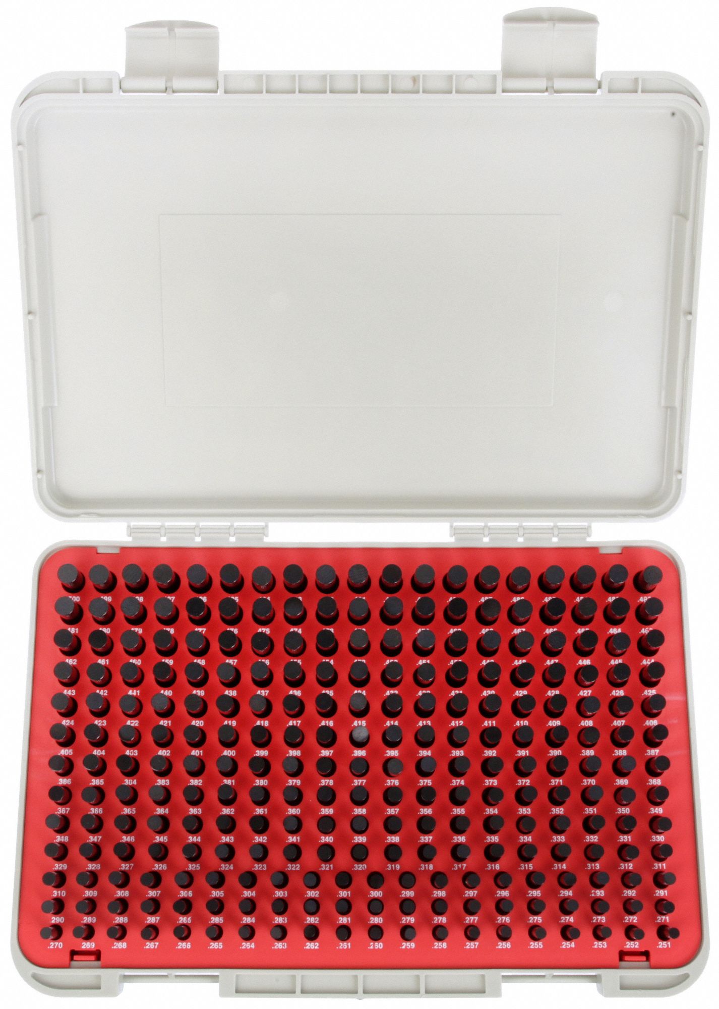 VERMONT GAGE, 0.2510 in to 0.5000 in Dia Range, 250 Gauges, Black Oxide