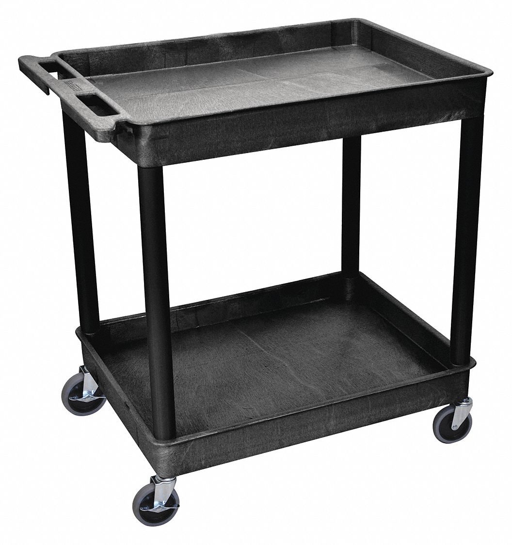 400 lb Load Capacity, 32 in x 24 in, Utility Cart with Deep Lipped
