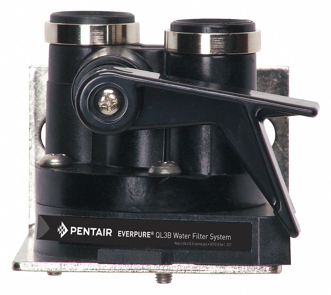 PENTAIR/EVERPURE, 3/8 in, NPT, Single Filter Head Assembly 5WFJ1