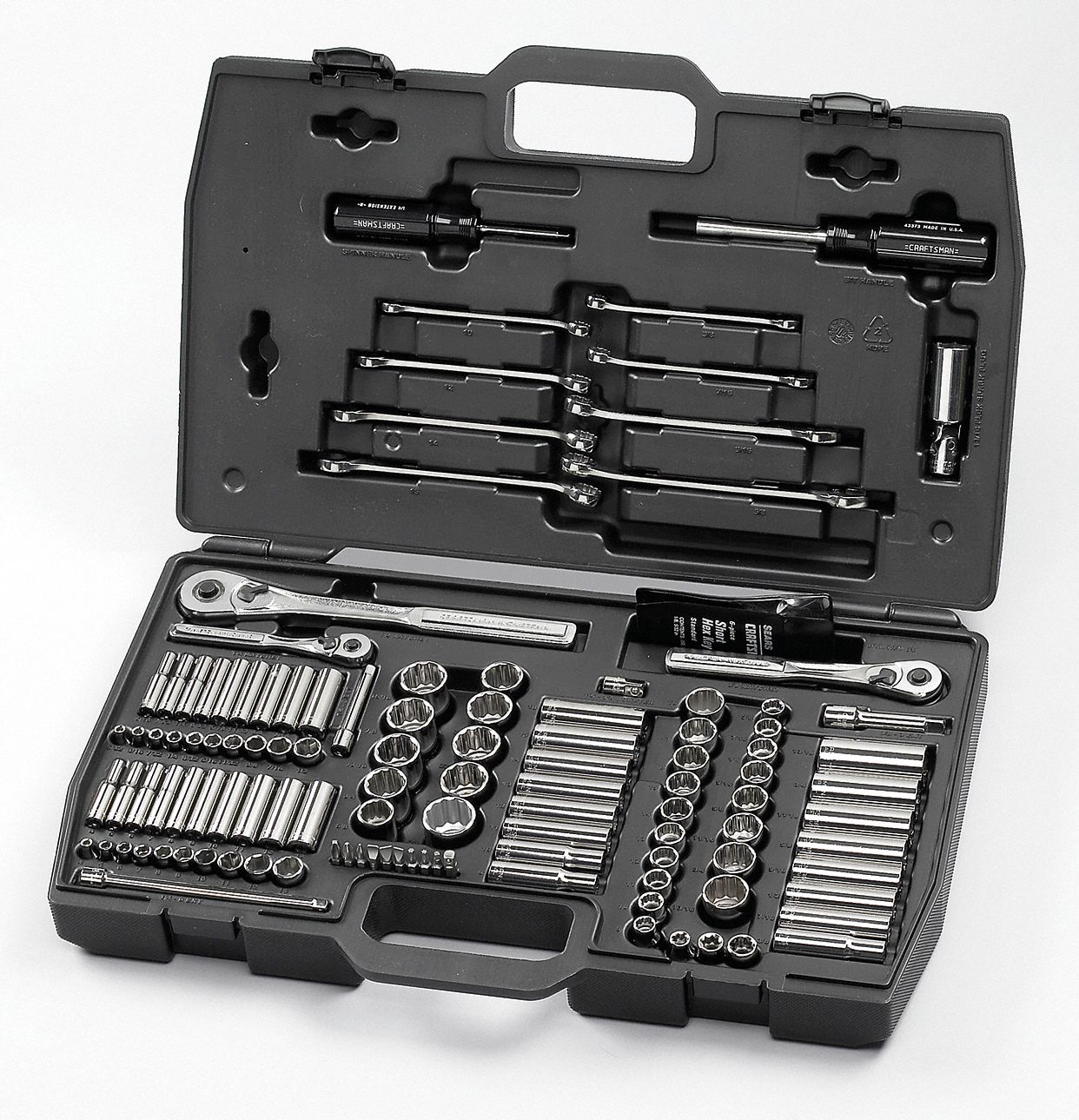 Socket Set, Square, Drive Size 1/4 in, 3/8 in, 1/2 in - Grainger