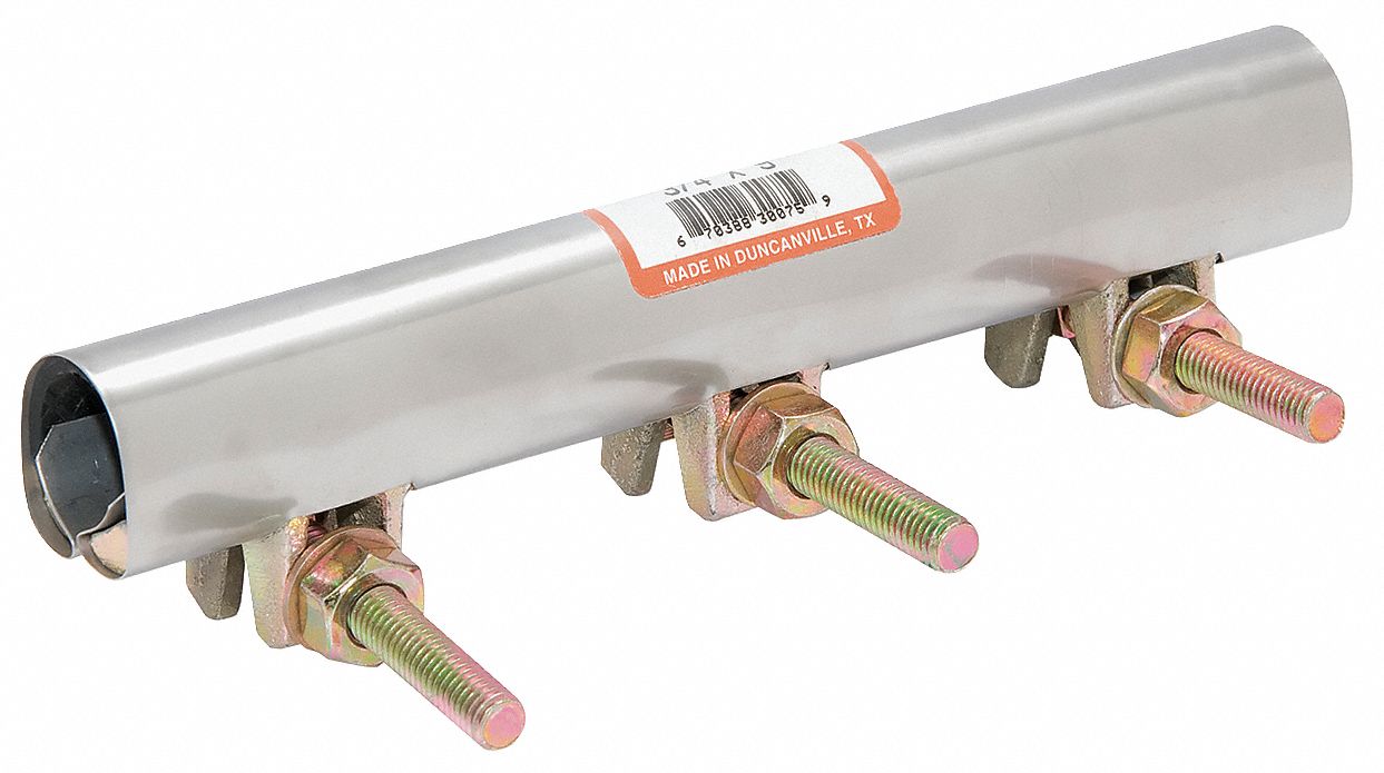 GRAINGER APPROVED Four Bolt Repair Clamp, 1 in Pipe Size, Fits Outside