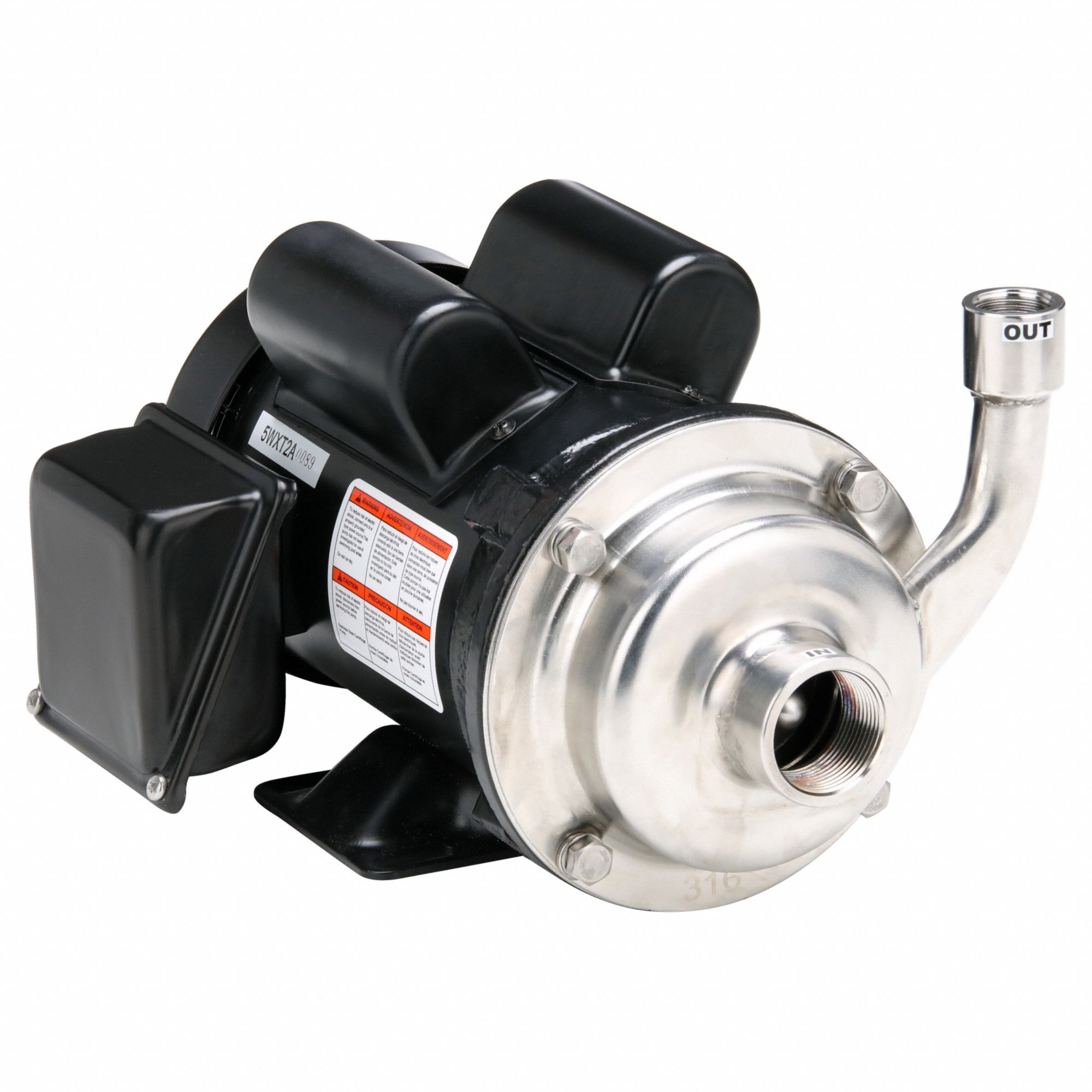 DAYTON, 316 Stainless Steel, 3/4 hp Horsepower (Max), Centrifugal Pump