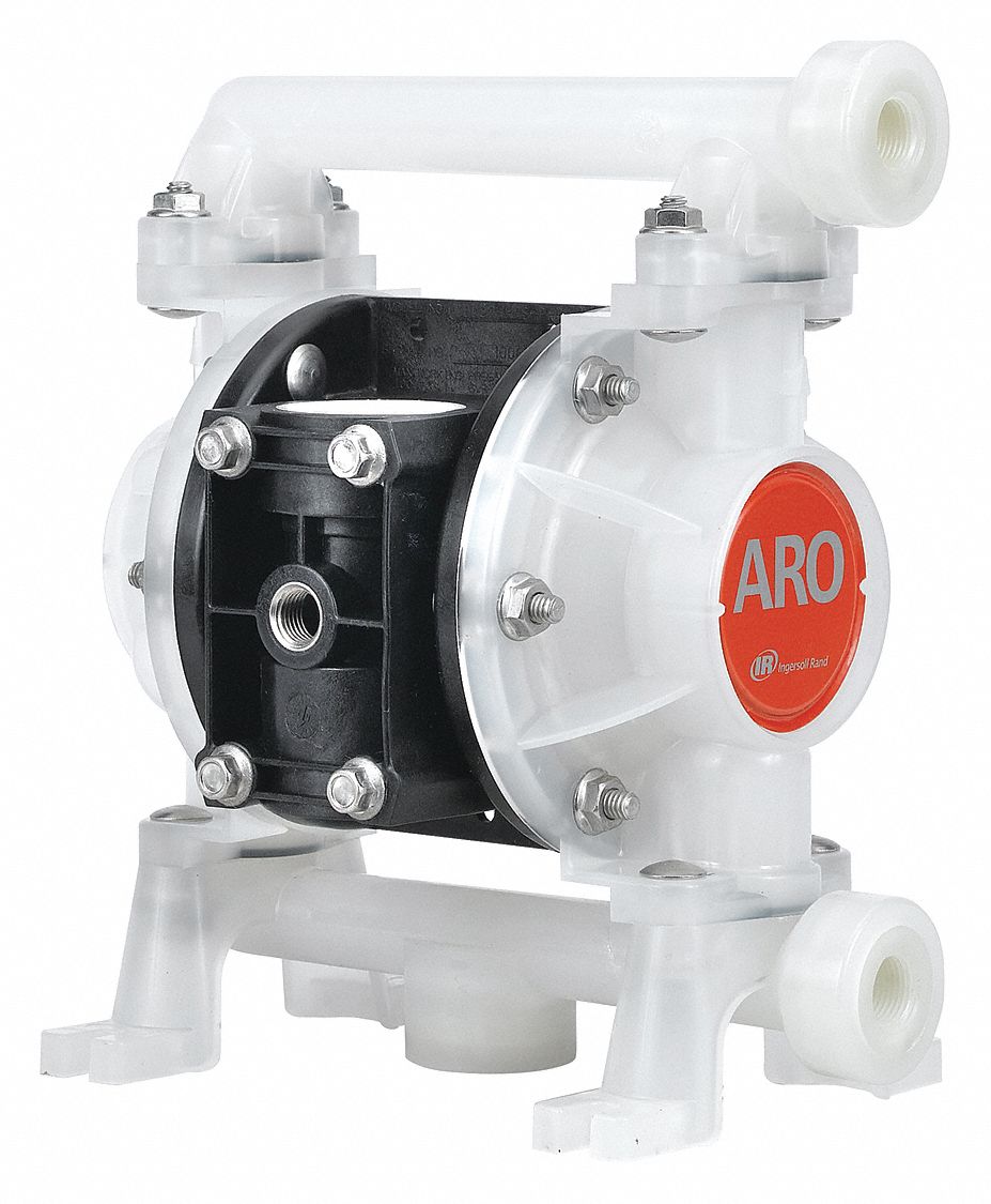 ARO Double Diaphragm Pump, 10.6 gpm Max. Flow, Hytrel, Single Manifold