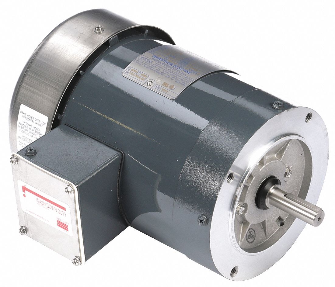 MARATHON MOTORS, 3/4 HP, 1,725 Nameplate RPM, Car Wash Motor 5XB84