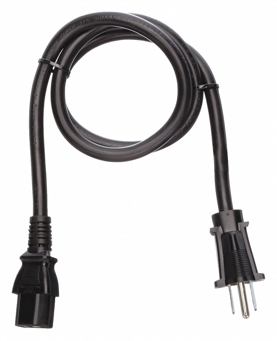 GRAINGER APPROVED Power Cord, 14 AWG, Number of Conductors 3, PVC