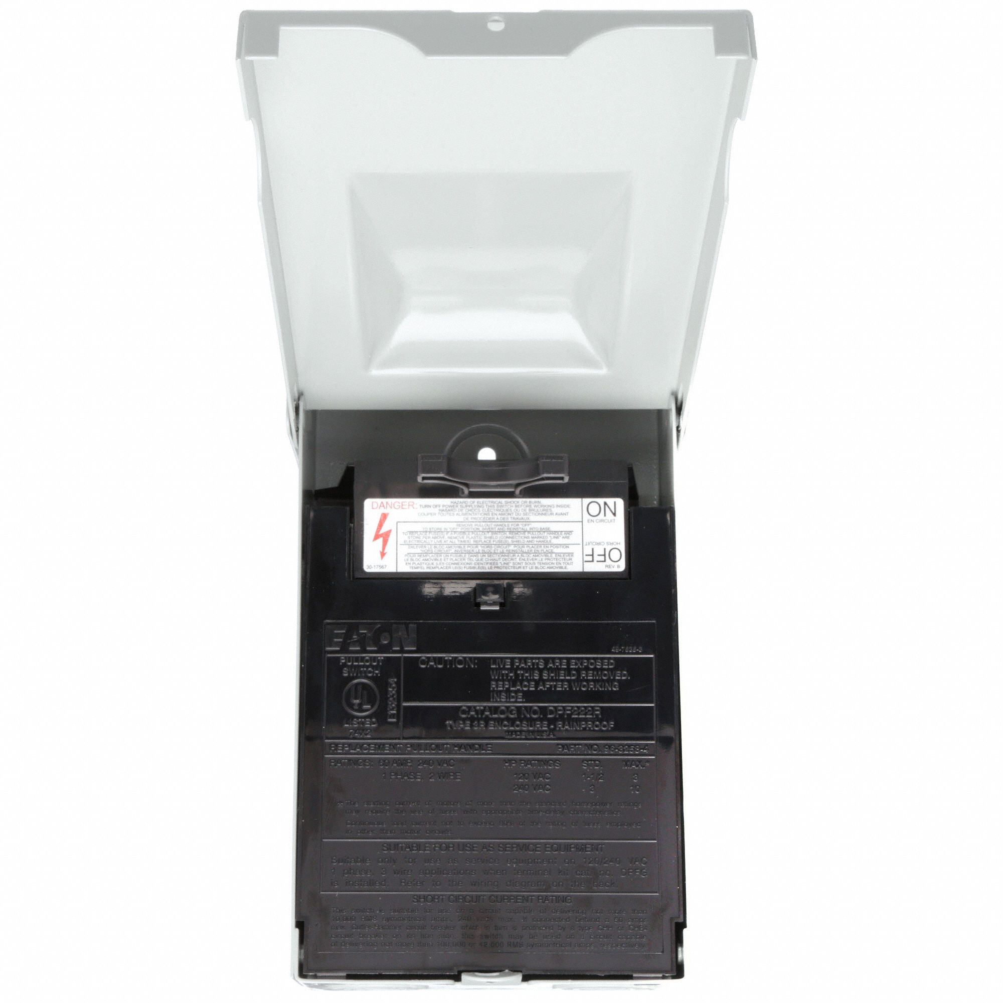 EATON Air Conditioning Disconnect Switch 60 A Amps AC, 10 hp Max. HP