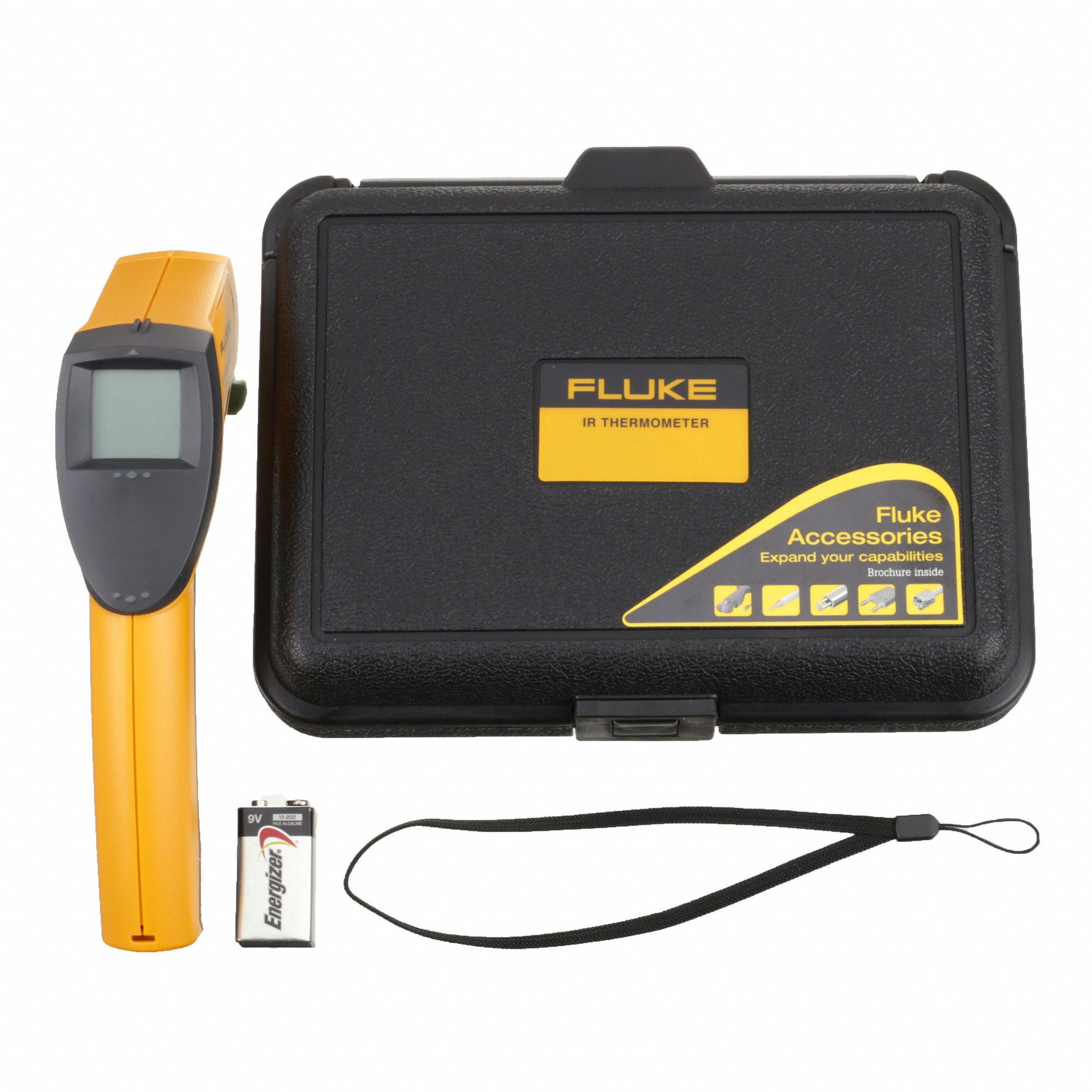 FLUKE Backlit LCD, Infrared Thermometer, Single Dot Laser Sighting