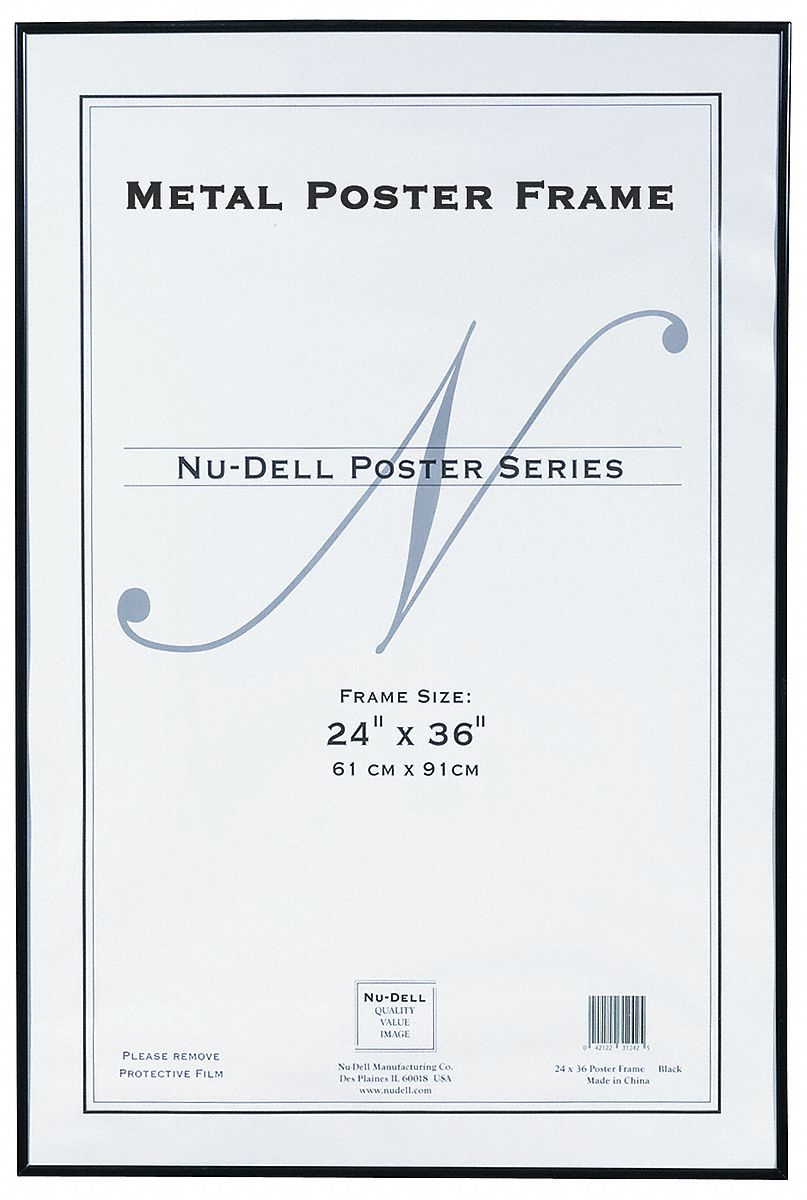 NUDELL METAL POSTER FRAME 24X36 BLACK Document and Poster Frames