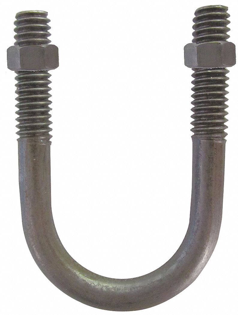 FABORY U-Bolt, Standard, 304 Stainless Steel, Plain, 1/2"-13, 2 in