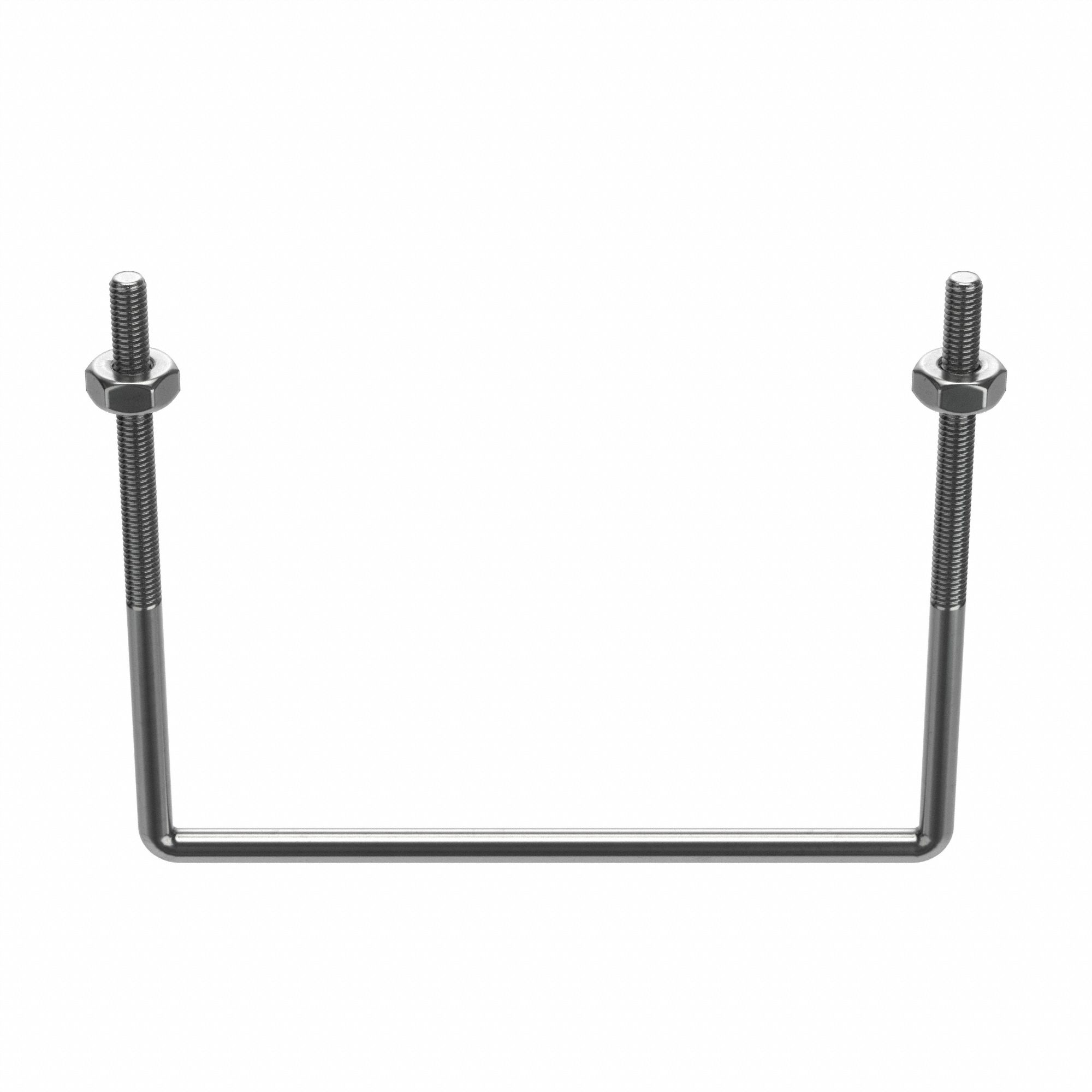 Square UBolt 304 Stainless Steel, Plain, 3/8"16 Thread Size, 8 in