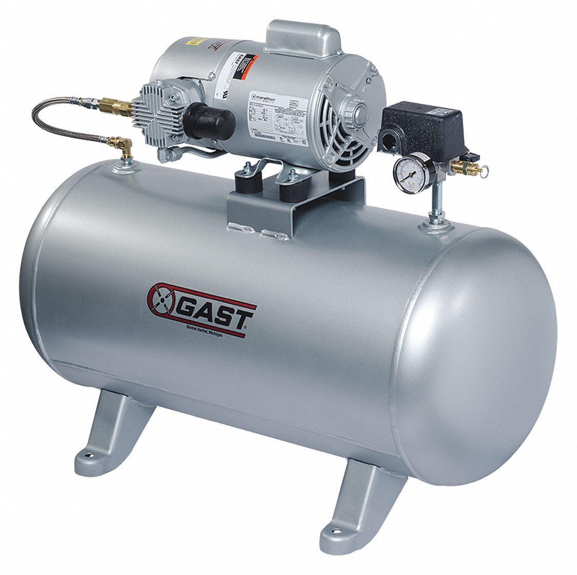 GAST Electric Air Compressor,Tank Mounted 5Z6745HCD101TM550NGX