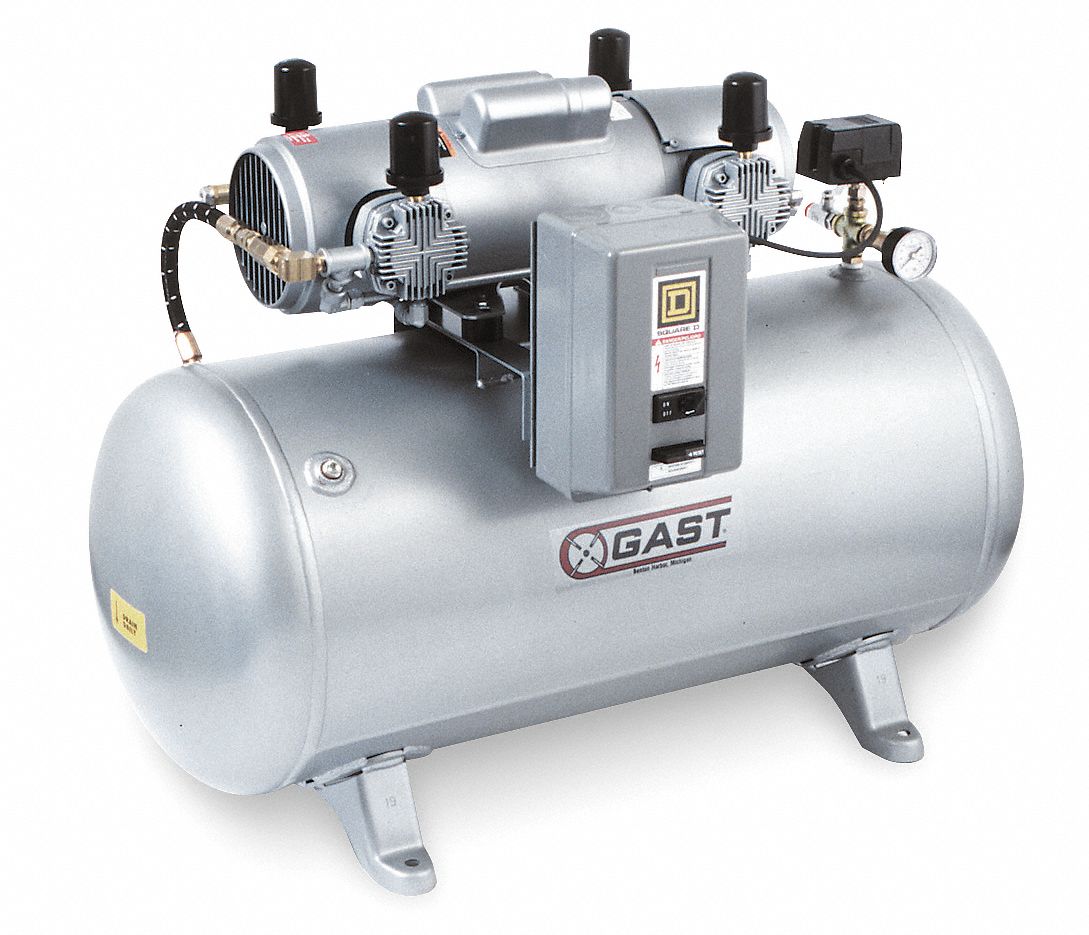 GAST, 1.5 hp, 1 Stage, Electric Air Compressor 5Z6767HDD70TAM750X