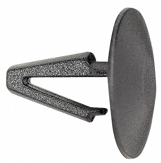 GRAINGER APPROVED Snap Push In Rivet, Plastic L, 3 mm, Black - 5ZDX3