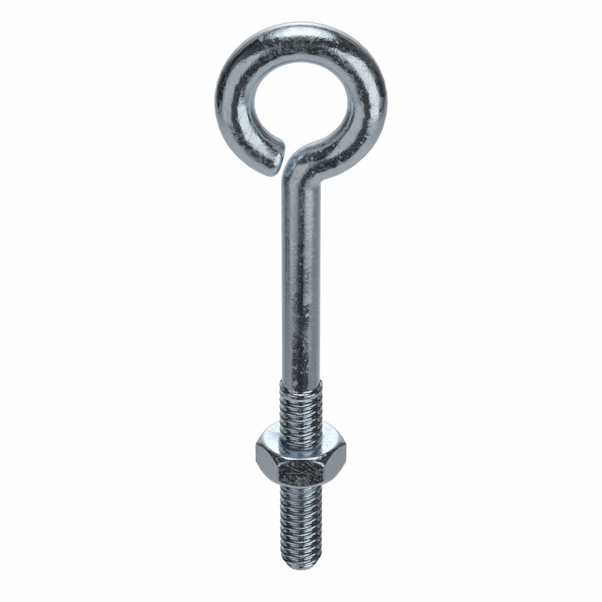 Routing Eye Bolt Steel, Zinc Plated, 1024 Thread Size, 3 in Shank Lg
